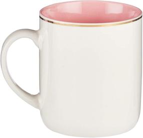 img 3 attached to Stylish Christian Gifts for Women - Elegant Pink Coffee Mug with Gold Metallic Accents and Encouraging Bible Verse 'Strength and Dignity' Proverbs 31:25 - Cute 14-Ounce Ceramic Coffee Mug for Her