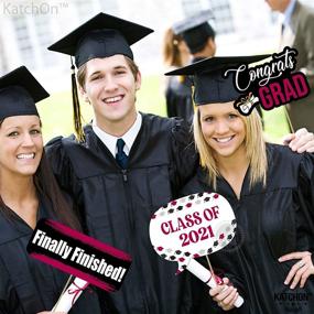 img 3 attached to Maroon Graduation Photo Booth Props 2021 - DIY Required, Burgundy Grad Props 2021, Grad Decorations Maroon and White 2021, Best is Yet to Come Grad Party Pose Sign, Class of 2021 Decor