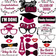maroon graduation photo booth props 2021 - diy required, burgundy grad props 2021, grad decorations maroon and white 2021, best is yet to come grad party pose sign, class of 2021 decor logo