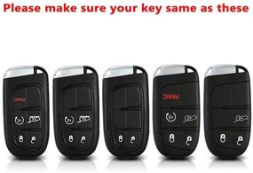 img 1 attached to 🔴 Xotic Tech Red Soft TPU Remote Smart Key Fob Cover Case for Chrysler 200 300 Dodge Charger Challenger Dart Durango Journey Jeep Grand Cherokee Renegade, and More