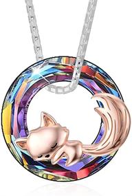 img 4 attached to 🐸 925 Sterling Silver Fox/Frog Necklace with Animal Crystals Pendant - Perfect Jewelry Gift for Women, Girls, and Teens on Birthdays or Mother's Day