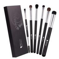 ✨ ducare eyeshadow brushes set - 6pcs soft synthetic hairs &amp; wood handle eye brush set for makeup - pencil, shader, tapered, definer brushes logo