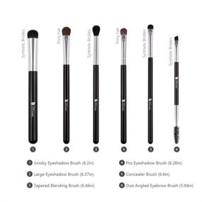 img 2 attached to ✨ DUcare Eyeshadow Brushes Set - 6Pcs Soft Synthetic Hairs &amp; Wood Handle Eye Brush Set for Makeup - Pencil, Shader, Tapered, Definer Brushes