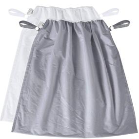 img 4 attached to 👶 2 Pack Cloth Diaper Pail Bags - Water-Resistant Reusable Liner for Dirty Diaper Wet Bag; Size: 29 x 29 inch, Color: White + Grey