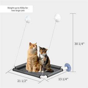 img 1 attached to 🐾 Thankspaw Flannel Blanket Cat Window Hammock - Window Mounted Perch & Space Saving Bed with Screw Suction Cups & Extra Connection for Large Cats