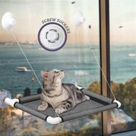 🐾 thankspaw flannel blanket cat window hammock - window mounted perch & space saving bed with screw suction cups & extra connection for large cats logo