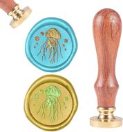 craspire wax seal stamp jellyfish: ocean animal retro wood stamp for envelope invitation, wedding embellishment & bottle decoration gift logo