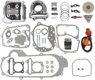 🏍️ комплект большого цилиндрового объема wingsmoto 100cc с клапанной длиной 69 мм для мопедного скутера gy6 49cc 50cc 139qmb - набор для увеличения диаметра цилиндра на 50 мм с гоночной системой зажигания cdi и высокопроизводительной свечой зажигания логотип