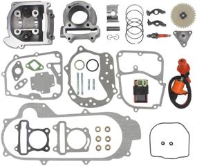 img 4 attached to 🏍️ Комплект большого цилиндрового объема Wingsmoto 100cc с клапанной длиной 69 мм для мопедного скутера GY6 49CC 50CC 139QMB - набор для увеличения диаметра цилиндра на 50 мм с гоночной системой зажигания CDI и высокопроизводительной свечой зажигания
