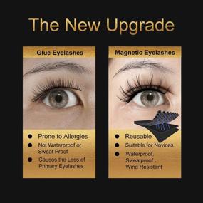 img 2 attached to 💃 10Pairs Magnetic Eyelashes Kit with Magnetic Eyeliner - Waterproof, Easy-to-Wear False Eyelashes, Natural Look, No Glue Needed