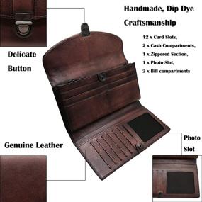 img 2 attached to Womens Leather Wallets Vintage Organizer