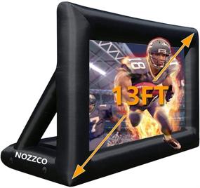 img 4 attached to 🎬 Enhance Your Outdoor Movie Experience with 14 FT Inflatable Projector Screen by Nozzco – Family Screen Tent Included!