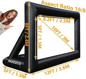 img 3 attached to 🎬 Enhance Your Outdoor Movie Experience with 14 FT Inflatable Projector Screen by Nozzco – Family Screen Tent Included!