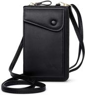 women's leather cellphone blocking crossbody handbag - stylish handbags & wallets logo