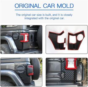img 2 attached to 🚗 Enhanced RT-TCZ Tail Light Body Armor Rear Corner Guards for Jeep Wrangler JL JLU 2018-2020