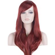 🍷 daots 28-inch long wine red wig - heat resistant big wavy hair for women's cosplay logo