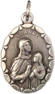 sacred saint anne oval shape medal - authentic italian craftsmanship logo