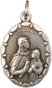 img 4 attached to Sacred Saint Anne Oval Shape Medal - Authentic Italian Craftsmanship