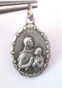 img 3 attached to Sacred Saint Anne Oval Shape Medal - Authentic Italian Craftsmanship