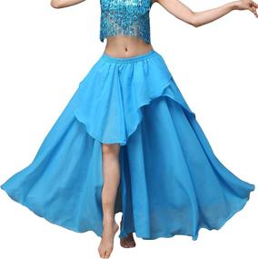 img 3 attached to 🩰 Wuchieal Women's Fairy Belly Dance Skirt - Large Swing Skirts for Women's Belly Dancing Practice