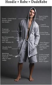 img 3 attached to Stay Cozy and Stylish with the DudeRobe Men's Hooded Robe Shark