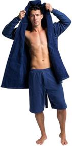 img 4 attached to Stay Cozy and Stylish with the DudeRobe Men's Hooded Robe Shark