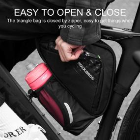 img 2 attached to 🚴 ROCKBROS Triangle Frame Bag: Supreme Bike Storage with Water Bottle Pouch - Essential Bike Accessories for Road & Mountain Bikers