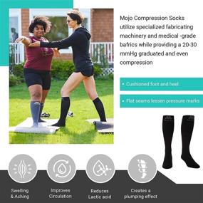 img 2 attached to 🧦 Mojo Compression Socks Unisex Knee High 20-30 mmHg - Medical Support Stockings