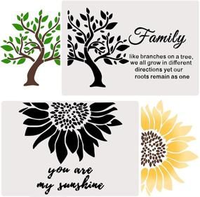 img 4 attached to Sunflower Stencils Stenciling Templates Inspirational