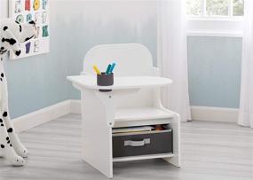 img 3 attached to 🪑 Delta Children MySize Chair Desk with Storage Bin, White