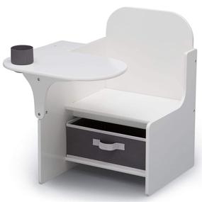 img 4 attached to 🪑 Delta Children MySize Chair Desk with Storage Bin, White