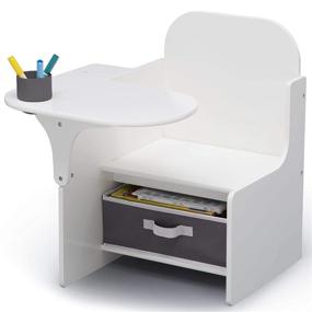 img 1 attached to 🪑 Delta Children MySize Chair Desk with Storage Bin, White