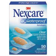 nexcare 9324 waterproof bandage: excellent assorted sizes, crystal clear (packaging may vary) логотип