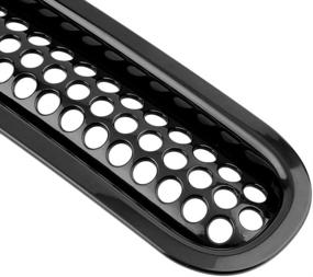 img 3 attached to 🔥 [Улучшенная версия с креплением на зажимах] сетчатая решетка ICARS глянцево-черного цвета для решетки радиатора для Jeep Wrangler JK JKU Unlimited Rubicon Sahara 2007-2015 - набор из 7 штук