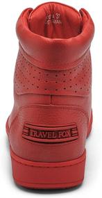 img 1 attached to TRAVEL FOX Leather Lace Up High Tops