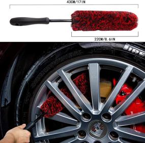 img 1 attached to bzczh Car Wheel Cleaning Brush: Synthetic Wool Tire Rim Brush for Effortless Wheel Cleaning!