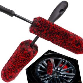 img 3 attached to bzczh Car Wheel Cleaning Brush: Synthetic Wool Tire Rim Brush for Effortless Wheel Cleaning!