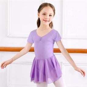 img 2 attached to 🩰 Bezioner Ballet Leotards Dresses: Perfect Attire for Toddler Girls' Dancewear