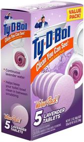 img 1 attached to Freshen Your Bathroom with Ty-D-Bol Lavender Tablets Value 5 Pack - Pack of 10 for Ultimate Cleaning and Deodorizing