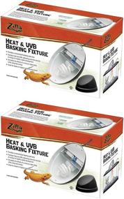 img 1 attached to 🦎 Zilla Reptile Terrarium Heat Lamps: Mini Halogen & UVB Basking Fixture - Pack of 2