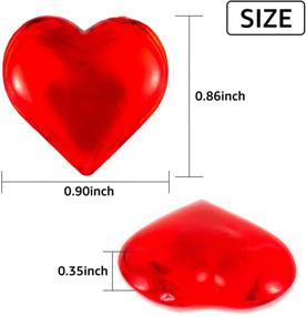 img 3 attached to ❤️ 150 Pieces of Red Acrylic Heart Shaped Crystals Gems - Perfect for Table Scatter, Valentine's Day, Wedding, Artwork, Birthday Party Decoration, Favor Vase Filler