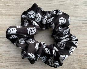 img 2 attached to 🏐 Premium Velvet Volleyball Scrunchie: Stylish Hair Accessory for Volleyball Lovers