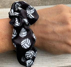 img 1 attached to 🏐 Premium Velvet Volleyball Scrunchie: Stylish Hair Accessory for Volleyball Lovers