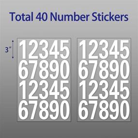 img 3 attached to 🏠 VUDECO Reflective House Number Stickers: 40 PCs Waterproof Adhesive Mailbox Numbers for Outside