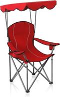 🪑 alpha camp folding camping recliner chair with canopy - supports up to 350 lbs логотип