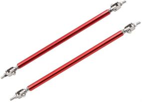 img 4 attached to 🔴 HERIS Adjustable Red Front Lip Strut Rod Bumper Splitter Universal Tie Support Bars - Set of 2, 7.87"-13" Adjustable Length