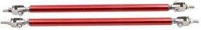 img 2 attached to 🔴 HERIS Adjustable Red Front Lip Strut Rod Bumper Splitter Universal Tie Support Bars - Set of 2, 7.87"-13" Adjustable Length