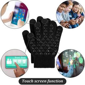 img 1 attached to Cooraby Touchscreen Gloves Anti Slip Stretch