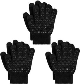 img 4 attached to Cooraby Touchscreen Gloves Anti Slip Stretch