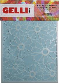 img 1 attached to 🌸 Gelli Arts Flower Stencil: Elevate Your Painting, Drawing & Art with Designer Supplies